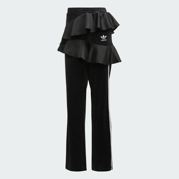 adidas Originals Black Ruffle Track Pants - Picture 2 of 3